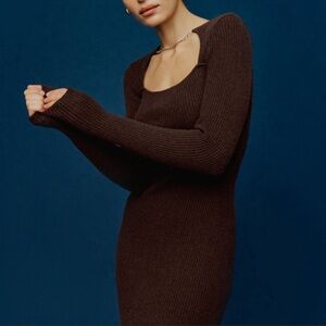 Reformation Nancy Cashmere Novelty Midi Dress